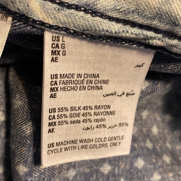 Mens Silk Blend Large Shirt - Picture 7 of 7